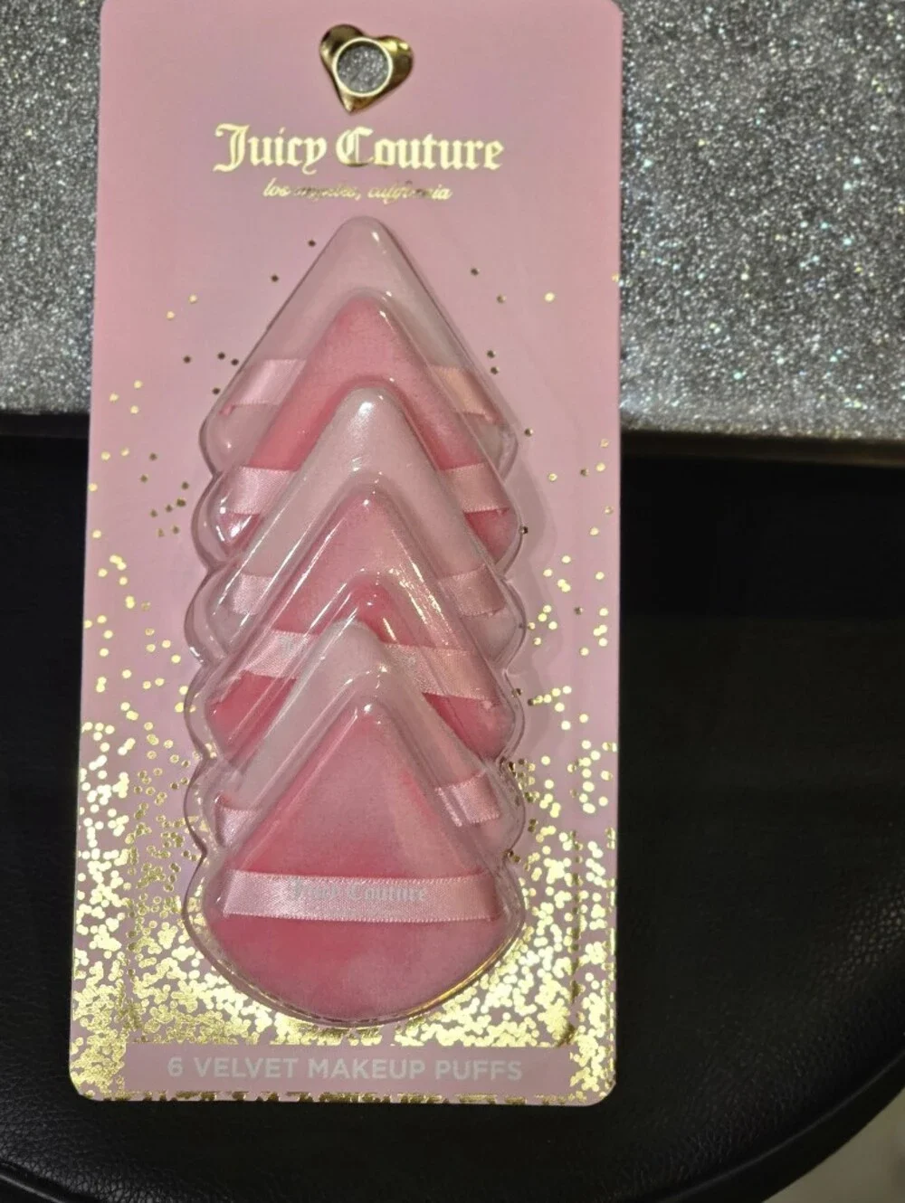 Juicy Couture Pink Velvet Makeup Puffs - Set of Six